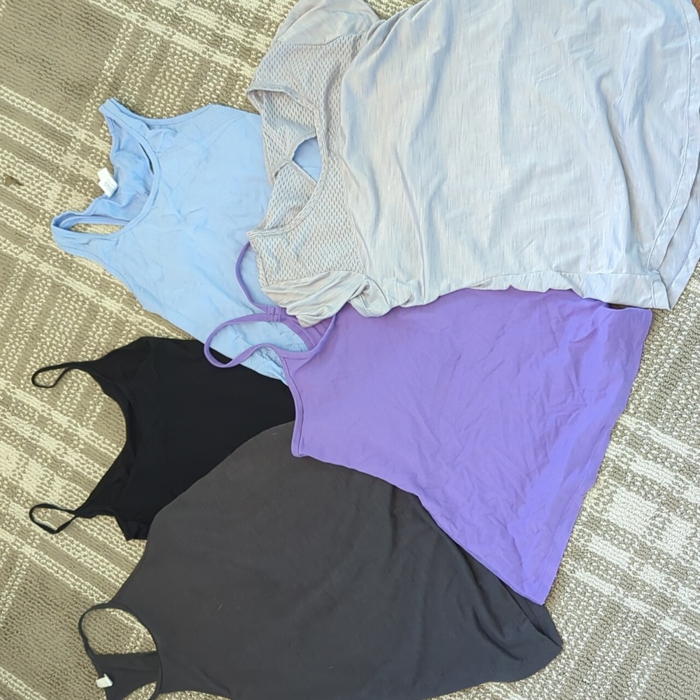 Bundle of five athletic tops